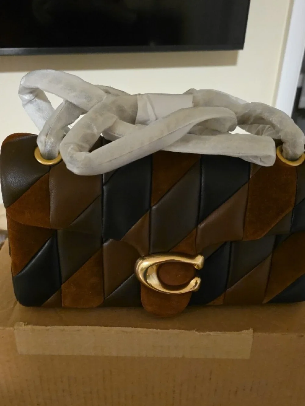 COACH TABBY PATCHWORK - BROWNS